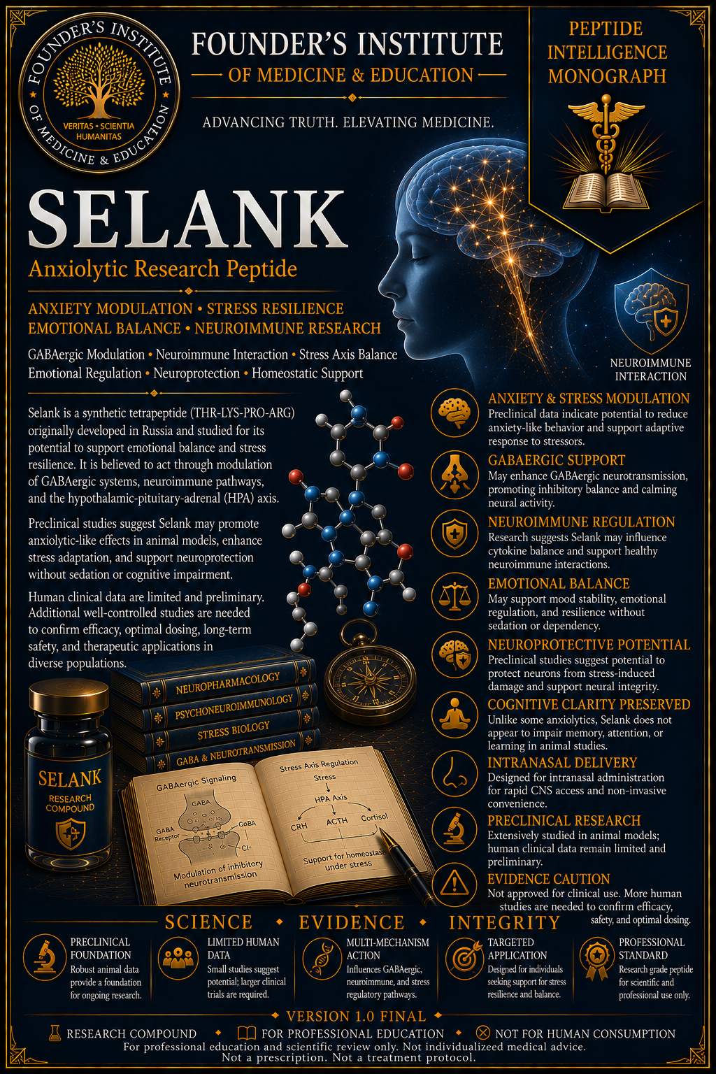 Selank — Peptide Intelligence Monograph