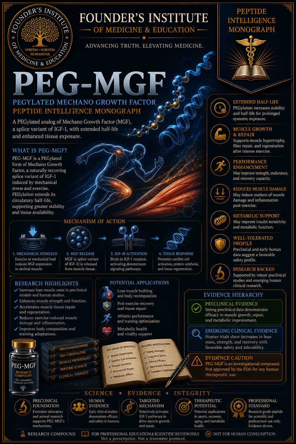 PEG-MGF (PEGylated Mechano Growth Factor) Peptide Intelligence Monograph | FIME